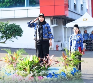 Wali Kota Eva Dwiana Pimpin Upacara Hari Kesaktian Pancasila di Pemkot Bandar Lampung