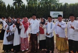 MAN 1 Bandar Lampung Ikuti Apel Hari Santri Nasional di Lapangan Kantor Gubernur