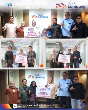 Bank Lampung Serahkan Grand Prize Undian Simpeda Lokal