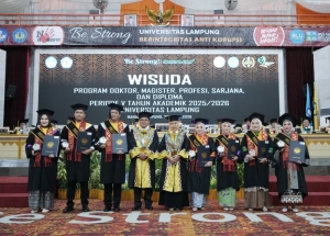 674 Mahasiswa Diwisuda, Unila Tegaskan Komitmen Cetak Lulusan Berdaya Saing Global