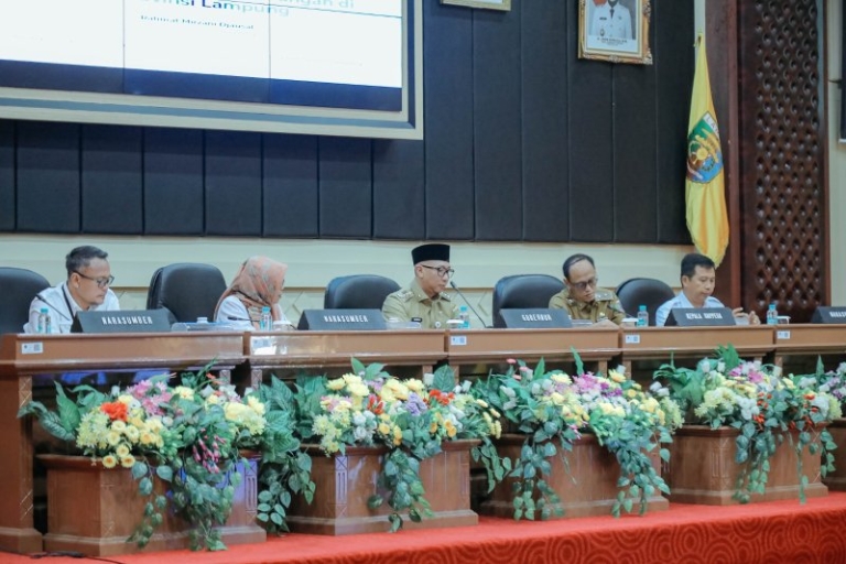 Gubernur Mirza Pimpin Rakor Pangan, Lampung Ditarget Panen hingga 1 Juta Hektare per Tahun