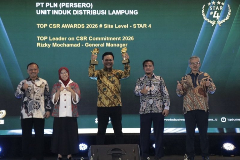 PLN UID Lampung Raih TOP CSR Awards 2026 STAR 4