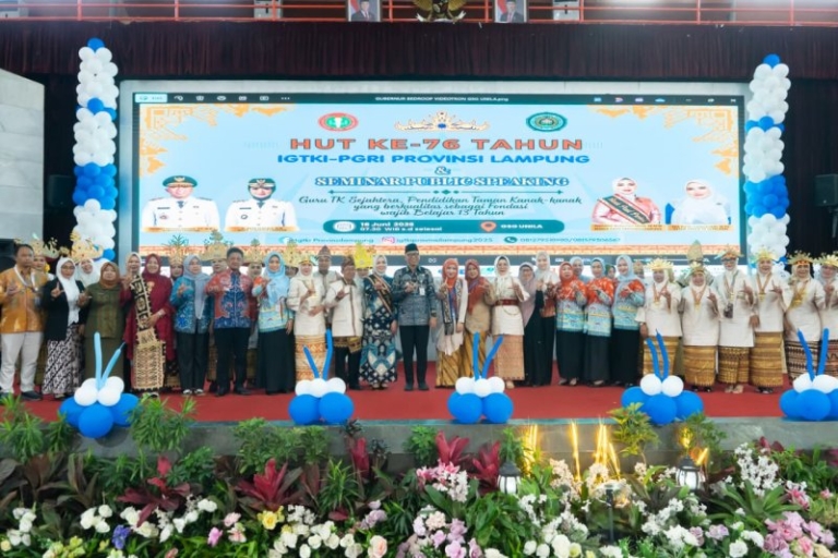 HUT ke-76 IGTKI-PGRI, Bunda PAUD Lampung Tegaskan Peran Strategis Guru TK Cetak Generasi Emas