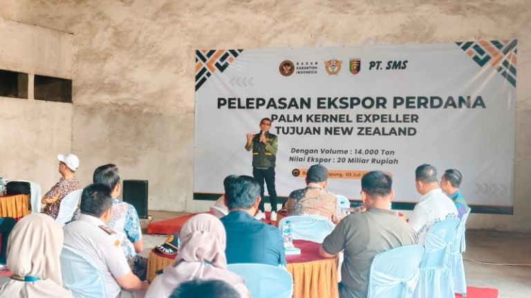 14 Ribu Ton Palm Kernel Expeller Senilai Rp20 Miliar Diekspor ke Selandia Baru
