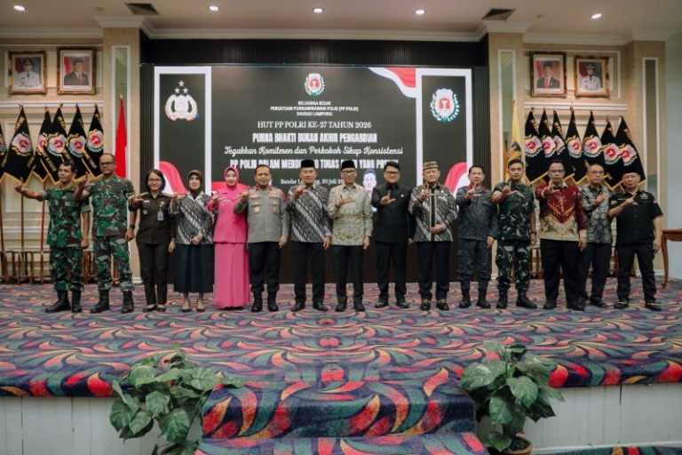 HUT Ke-27 PP Polri, Gubernur Mirza Ajak Purnawirawan Perkuat Sinergi Wujudkan Lampung Maju