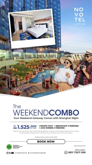 Weekend Mewah Berbalut Kuliner Istimewa, Novotel Lampung Hadirkan Paket Menginap dan Menu Spesial
