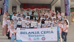 PLN UID Lampung Ajak Anak Yatim Belanja Perlengkapan Sekolah