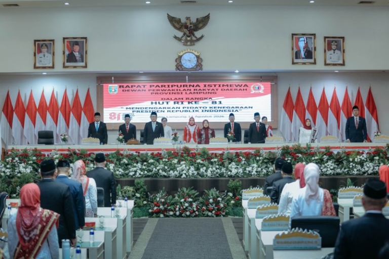Paripurna HUT RI ke 81, Mendengarkan Pidato Presiden; Lampung Teguhkan Komitmen Perkuat Pembangunan Daerah