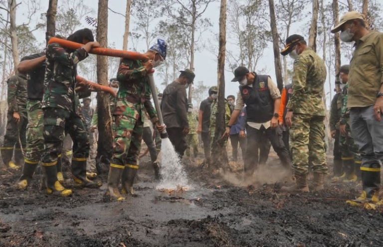 Berpacu dengan Api di Way Kambas, Gubernur Mirza Perkuat Pemadaman dan Lindungi Warga dari Asap
